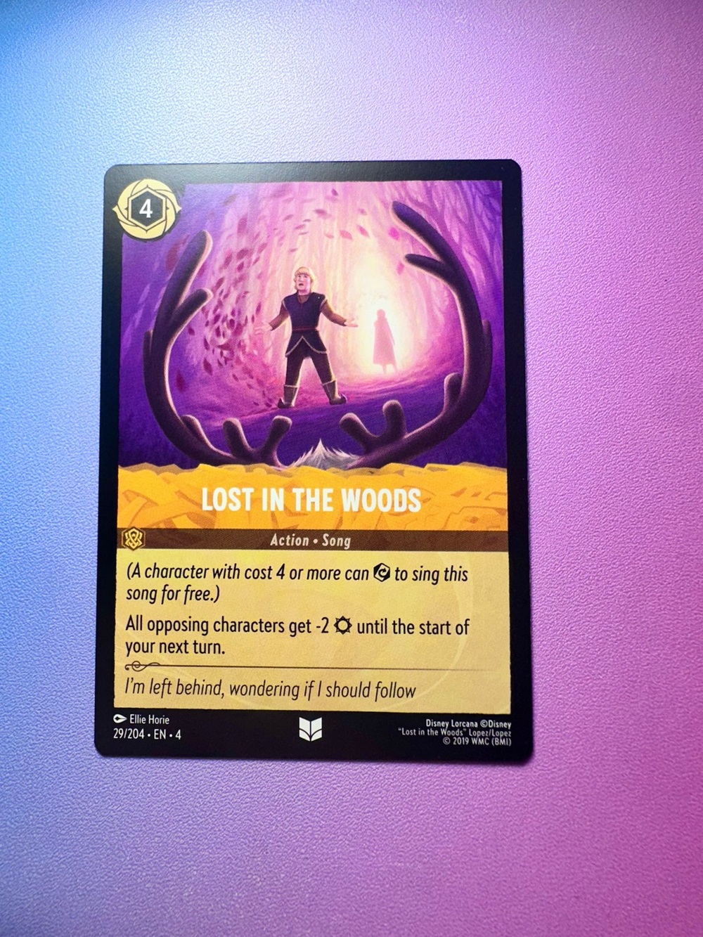 lost in the woods [frozen] - 29/204 (uncommon) — lorcana: ursula’s return